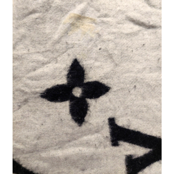 LOUIS VUITTON LV Reykjavik Black & Grey Reversible Cashmere Scarf Pre-Owned $995 - Picture 13 of 16